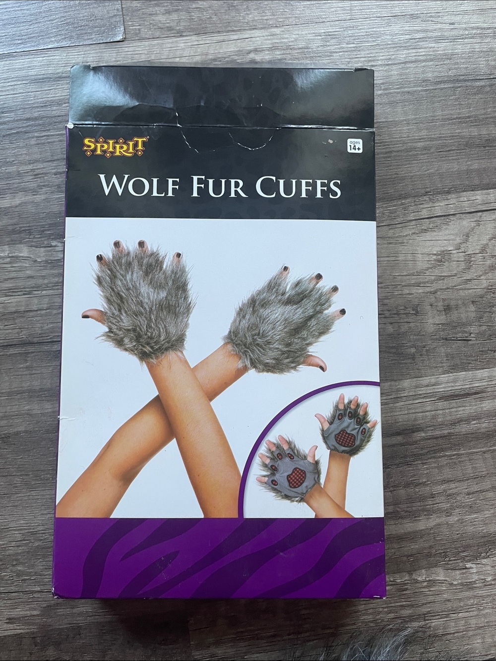 Spirit Gray Wolf Fur Cuffs Wrist Warmers
